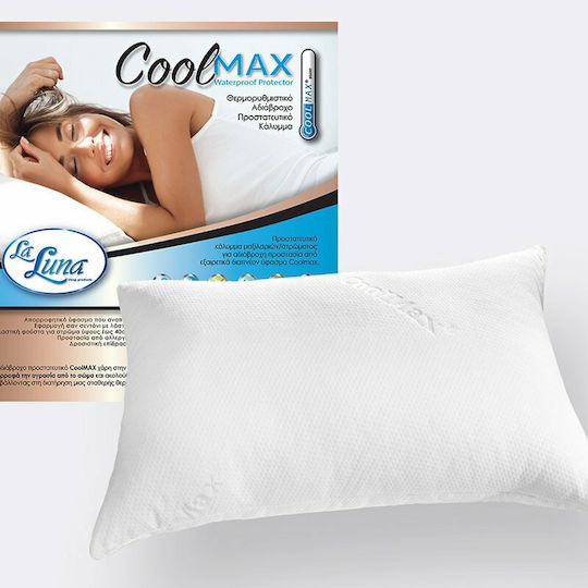La Luna Coolmax Σετ Προστατευτικά Μαξιλαριών Αδιάβροχα Λευκό 50x70εκ.