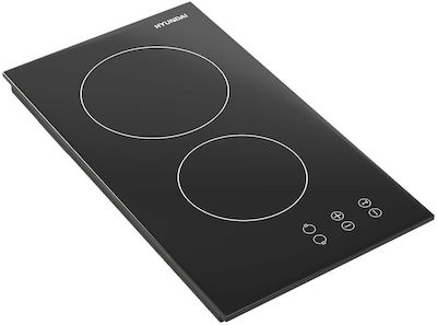 Hyundai HBIH22-02V Domino Autonomous Cooktop with Ceramic Burners and Locking Function 29x52cm