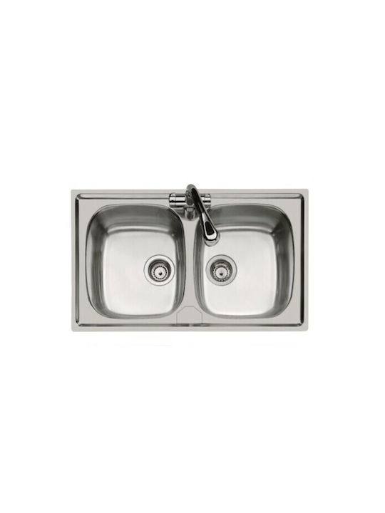 Foster S1000 Ένθετος Νεροχύτης Inox Σατινέ Μ86xΠ50cm Ασημί