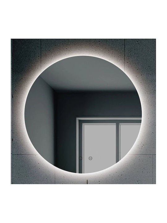 Imex Lisboa Στρογγυλός Καθρέπτης Μπάνιου Led Αφής 60x60cm