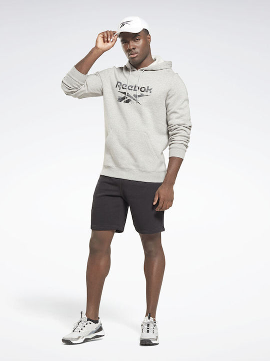 Reebok Men's Sweatshirt with Hood and Pockets Gray