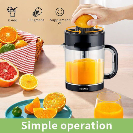 Sokany SK-CZ-626 Electric Juicer 30W with 1.2lt Capacity Black