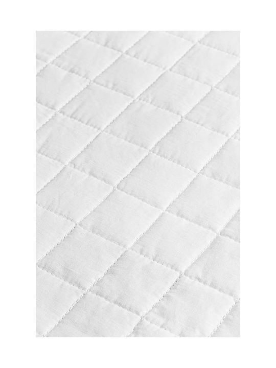 La Luna Luxurious New Pillow Protector Set Quilted White 50x80cm.