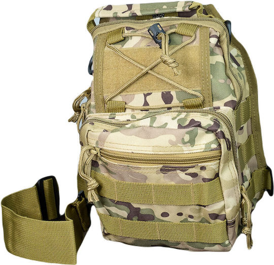 Woodland One Strap Mijo Military Backpack Multicam Camouflage Woodland 10L