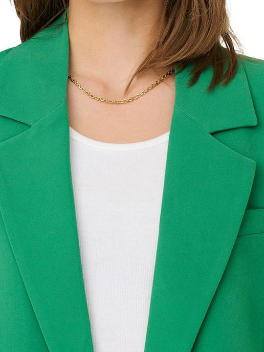 Only Lang Damen Mittellang Blazer Grün