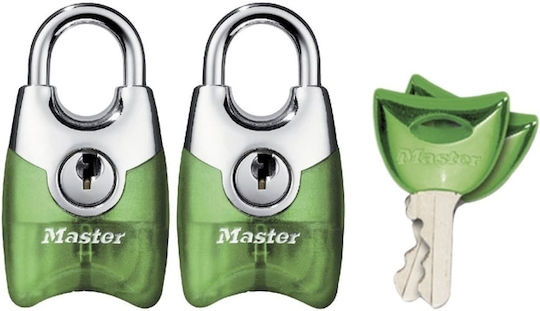 Master Lock Стоманено Лукето Заключване на скоба с ключ 20мм 2бр