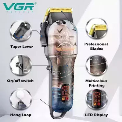 VGR Επαγγελματική Επαναφορτιζόμενη Κουρευτική Μηχανή V-689