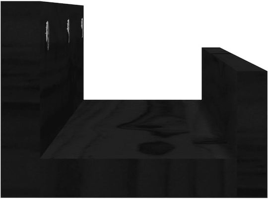 Regale Wand Schwarze 2Stück 50x12x9cm