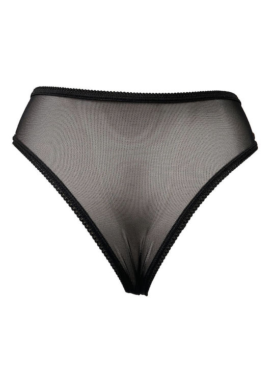 La Nuit Underwear with Transparency and Red Sequins