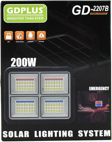 GDPLUS Autonome Photovoltaiksysteme GDPLUS GD-2207B mit USB-Ladegerät GD-2207B