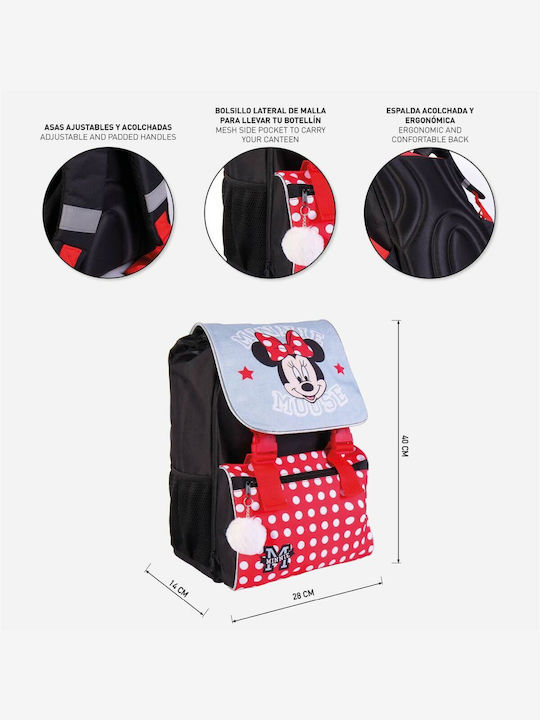 Minnie Mouse Minnie Mouse Σχολική Τσάντα Πλάτης Δημοτικού Κόκκινη