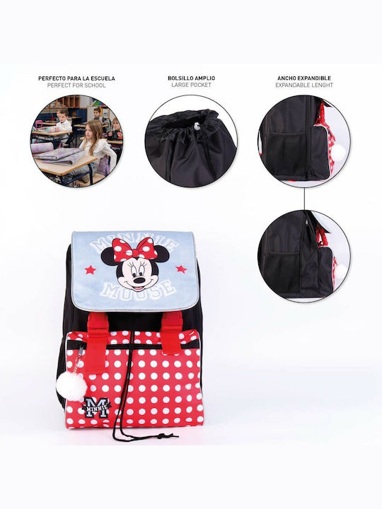 Minnie Mouse Minnie Mouse Σχολική Τσάντα Πλάτης Δημοτικού Κόκκινη