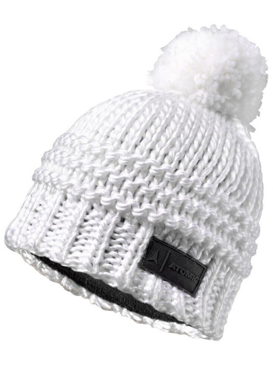 Atomic Soda Knitted Beanie Cap White