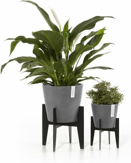 Ecopots Βάση Γλάστρας Μεταλλική Μαύρη 40x40εκ.
