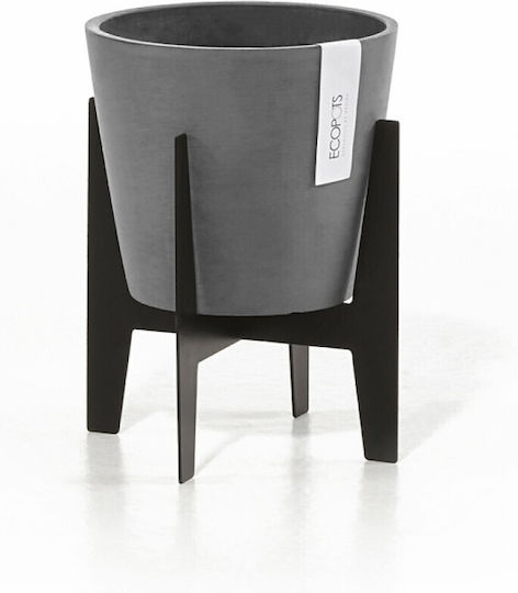Ecopots Βάση Γλάστρας Μεταλλική Μαύρη 40x40εκ.