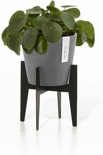 Ecopots Suport pentru ghiveci Metal Negru 24bucx24bucx40buccm.