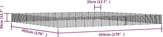 vidaXL Nagetierkäfig Nagetierkäfig mit 52 Paneelen & Tür 35x35x