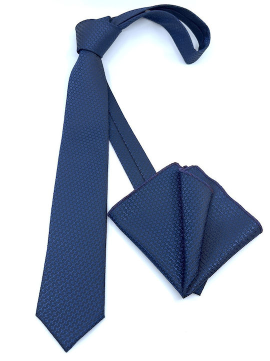 Legend Accessories Herren Krawatten Set Monochrom in Blau Farbe