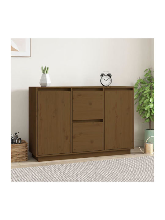 Wooden Buffet with Drawers Μελί L111xW34xH75cm