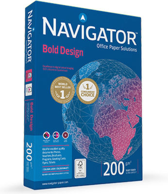 Navigator Bold Design Χαρτί Εκτύπωσης A4 200gr/m² 150 φύλλα