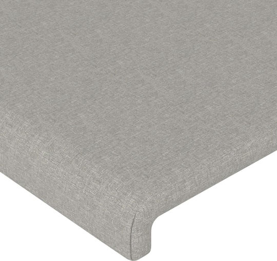 vidaXL LED Bed Headboard Fabric Light Grey 103x88cm