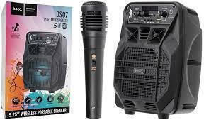 Hoco Ηχείο Karaoke με Ενσύρματo Μικρόφωνο DS07 Force Μαύρο