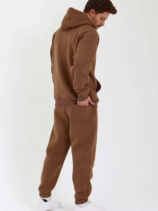 Herren-Sweatpants-Set Braun