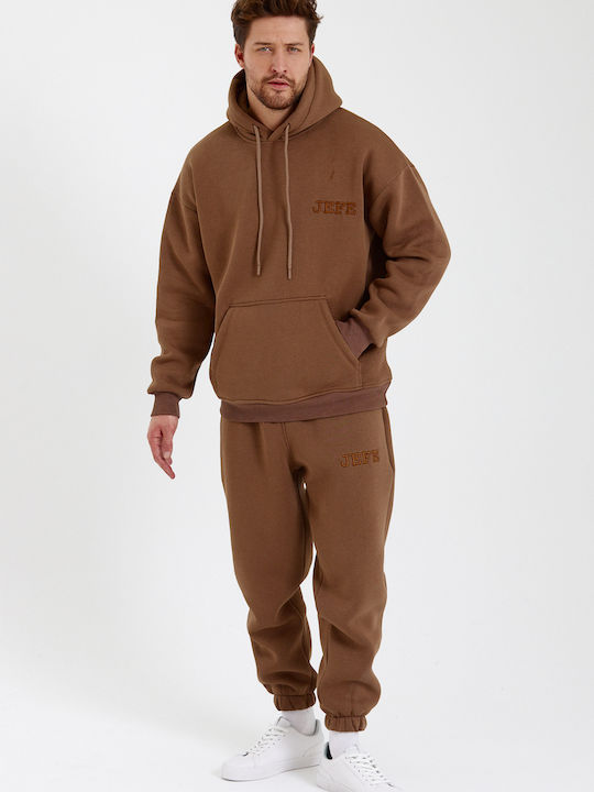 Herren-Sweatpants-Set Braun
