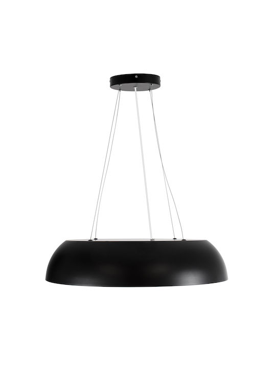 GloboStar Anatolia Lumină Suspendată Neagră LED cu Lumină Bianco Reglabilă 66.5x66.2x12.5cm
