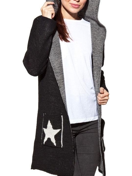 Long Women's Cardigan Black