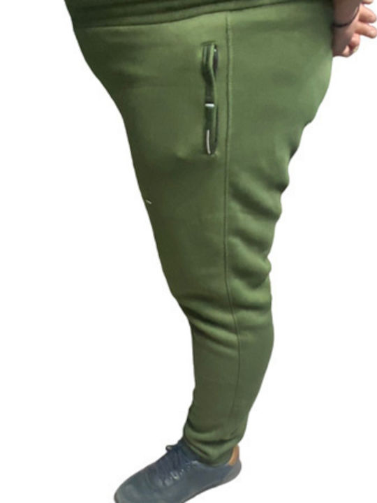 Übergroße Sweatpants Sweatpants mit Gummizug Khaki