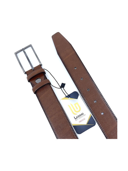 LGD-2033 Men's Belt Leather Tabac Brown