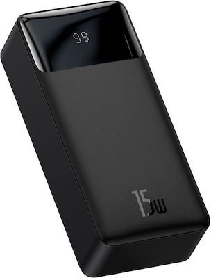 Baseus Bipow Overseas Edition Power Bank 30000mAh 15W cu 2 Porturi USB-A și Port USB-C Negru