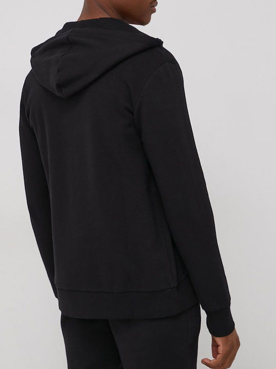 Sweatshirt Fleece with Hood Black