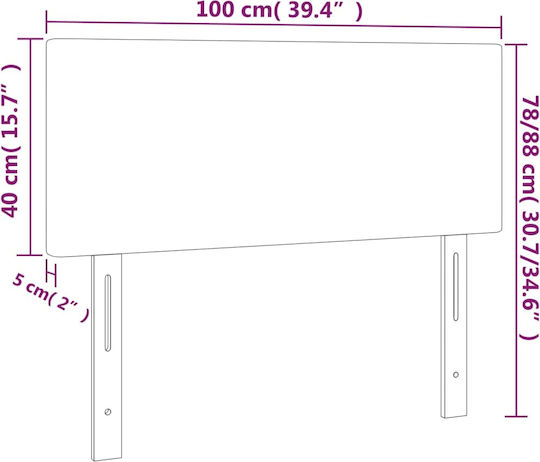 vidaXL Tăblie De Pat Din Piele Sintetică Culoare Capuccino 100x78cm