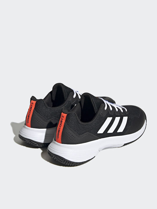 adidas Gamecourt 2.0 Men's Tennis Shoes for Hard Courts Core Black / Cloud White / Solar Red