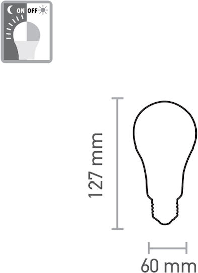 Inlight LED-Lampe 9W 127mm für Fassung E27 und Form A60 Warmes Weiß 800lm