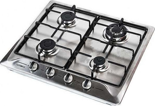 Calfer Gas Εστία Υγραερίου Αυτόνομη Inox 58x51εκ. Ασημί