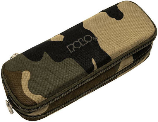 Polo Camouflage Pencil Case with 1 Compartment Green