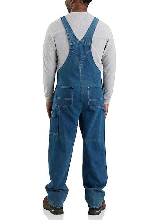Carhartt Bib Overall Work Coveralls Dungarees Cotton Blue