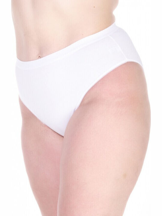 Talie înaltă Femeie Slip Alb