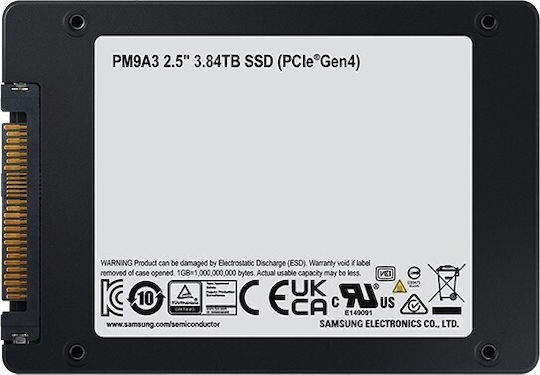 Samsung PM9A3 SSD 3.8TB Tip 2.5'' cu Conexiune PCI Express 4.0 MZQL23T8HCLS-00A07 Bulk
