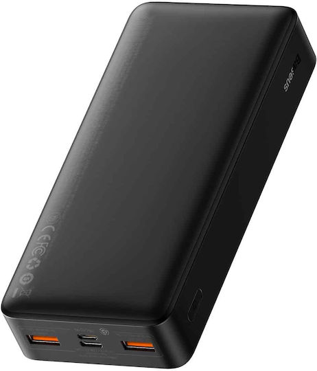 Baseus Bipow Overseas Edition Power Bank 20000mAh 20W με 2 Θύρες USB-A και Θύρα USB-C Μαύρο