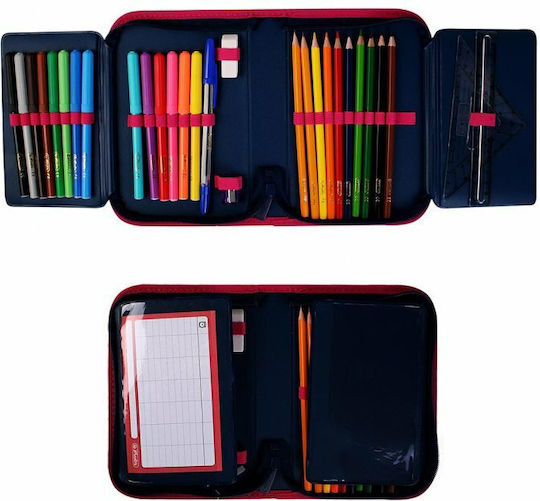 Herlitz Crown Pencil Case Full 31pcs Purple