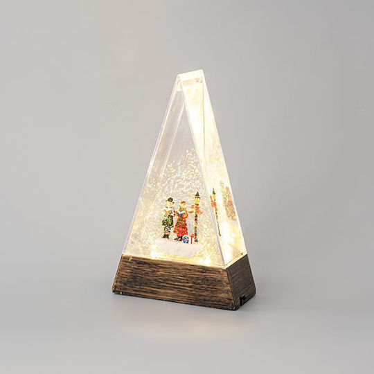 Christmas Snowball Illuminated with Trees 15x7x25.3cm