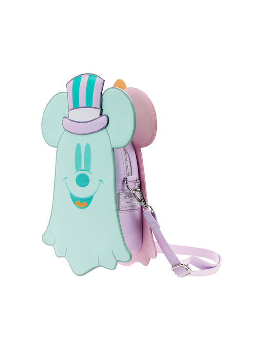 Loungefly Ghost Mickey and Minnie Mouse Glow Παιδική Τσάντα Ώμου Πολύχρωμη 20x5x21εκ.
