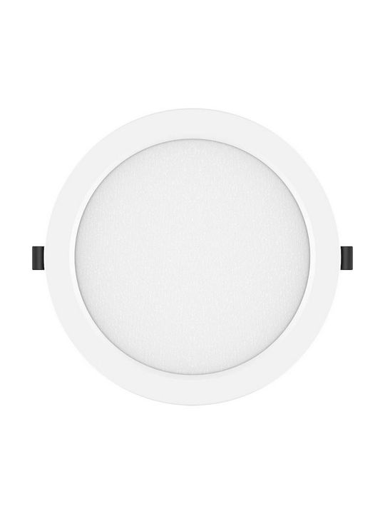 Geyer Round Recessed LED Panel 20W with Natural White Light 4000K 22.2cm
