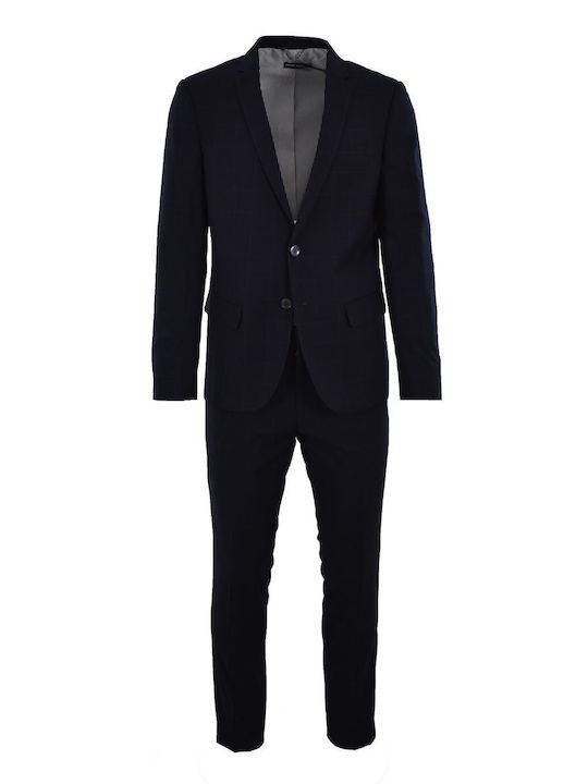 Antony Morato Suit Dark Blue Plaid FA650280-7073 BLUE INK