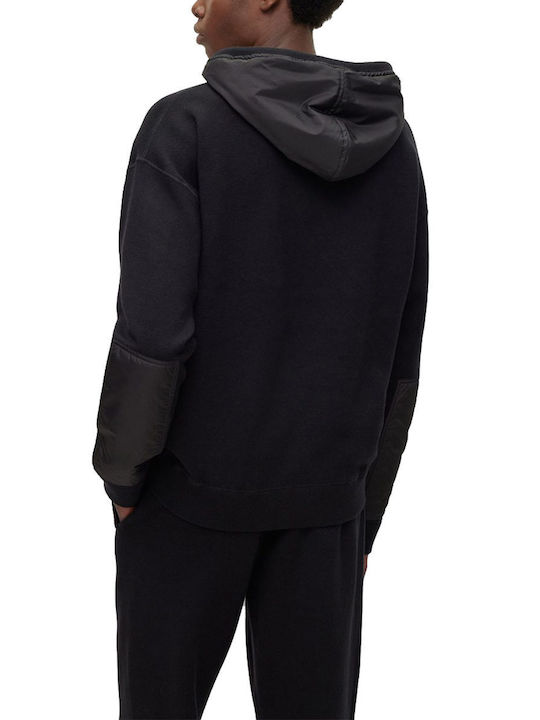 Hugo Boss Men's Sweatshirt with Hood and Pockets Black