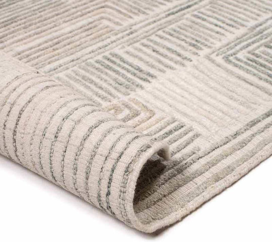 Naf Naf Galleria ZR-362 Handgefertigt Teppich Rechteckig Synthetisch,Polyester/Cotton/Leather White